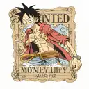 monkey d luffy holding wanted poster  tattoo design idea