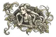 rapunzel themed tattoo design idea