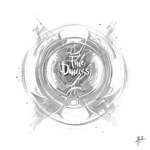 "Let go of your fear" and "Resist the darkness" intertwined with Lily and Emma written in Aurebesh. tattoo design idea