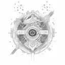 "Let go of your fear" and "Resist the darkness" intertwined with Lily and Emma written in Aurebesh. tattoo design idea