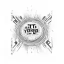 "Let go of your fear" and "Resist the darkness" intertwined with Lily and Emma written in Aurebesh. tattoo design idea