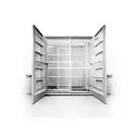 empty cage with open door in old school model tattoo design idea