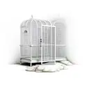 empty cage with open door in old school model tattoo design idea
