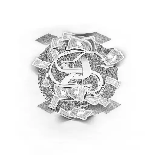 cash tattoo that says cash money tattoo design idea