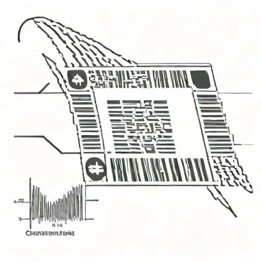 barcode and ecg  tattoo design idea