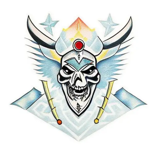 Albanian warrior tattoo design idea