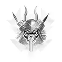 Albanian warrior tattoo design idea