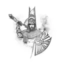 Albanian warrior tattoo design idea