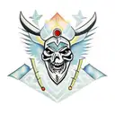 Albanian warrior tattoo design idea