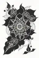 gothic mandala geometric tattoo design idea