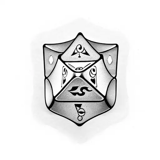 upset dice cup with six dices and playing cards surrounded by elderflowers  tattoo design idea