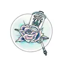 syringe tattoo design idea