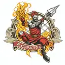 ac sparta prague on fire tattoo design idea