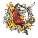 ac sparta prague on fire tattoo design idea