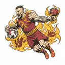 ac sparta prague on fire tattoo design idea