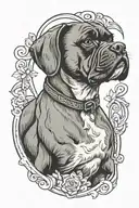 boxer dog agility tattoo design idea