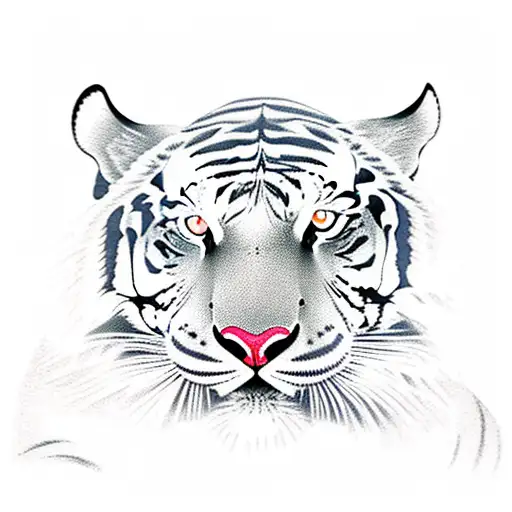 Japanese Tiger art tattoo design idea