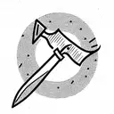 knife summer love you  tattoo design idea