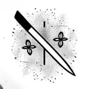 knife summer love you  tattoo design idea