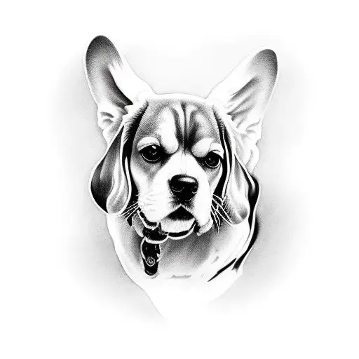 beagle tattoo design idea