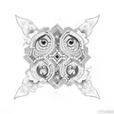 Cookie mosaic with vibrant icing colors tattoo design idea