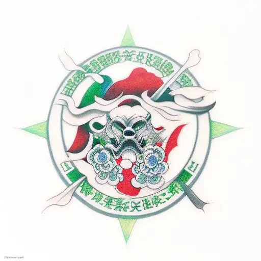 green cancer ribbon Vietnam war veteran  tattoo design idea