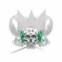 green cancer ribbon Vietnam war veteran  tattoo design idea