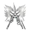 green cancer ribbon Vietnam war veteran  tattoo design idea