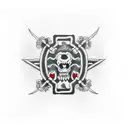 green cancer ribbon Vietnam war veteran  tattoo design idea