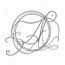 AJF monogram tattoo design idea