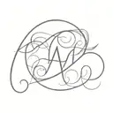 AJF monogram tattoo design idea