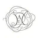 AJF monogram tattoo design idea