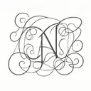 AJF monogram tattoo design idea