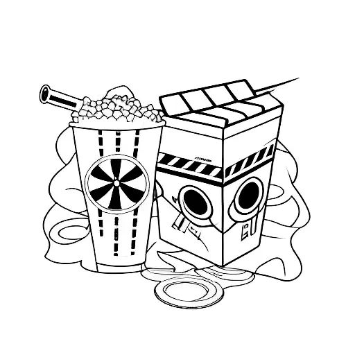 cinema roll tattoo design idea