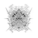Incorporate ancient Sumerian symbols into a tattoo inspired by the Hanging Gardens of Babylon tattoo design idea