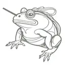 samurai frog smoking tattoo design idea