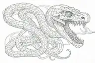 snake skeleton tattoo design idea