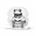 blink 182 samurai frog tattoo design idea