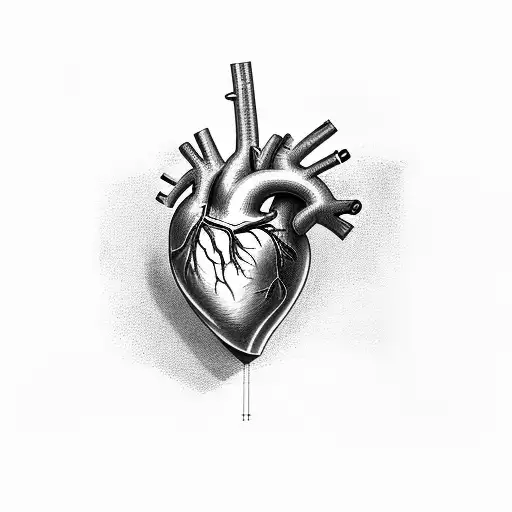 Heart tattoo design idea
