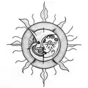sun and moon matching tattoos tattoo design idea