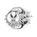 sun and moon matching tattoos tattoo design idea