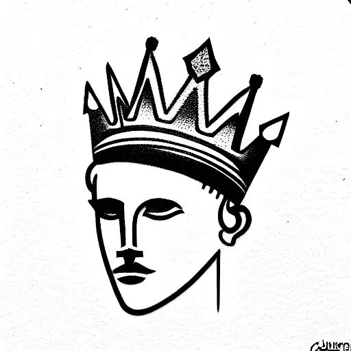 julious caesar crown tattoo design idea