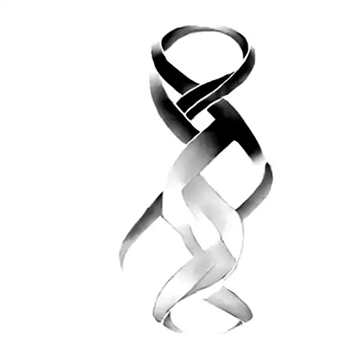 an infinity symbol on a black background tattoo design idea