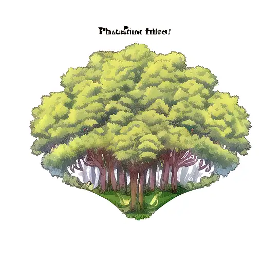 A philosophical quote surrounded by a lush forest and animals tattoo design idea