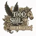 this too shall pass written tattoo design idea