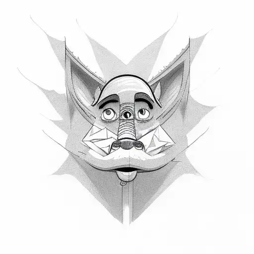 Courage the Cowardly Dog tattoo design idea