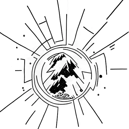 man on the moon kid cudi simple tattoo design idea