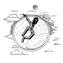 man on the moon kid cudi  tattoo design idea
