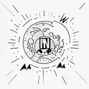 man on the moon kid cudi simple tattoo design idea