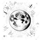 man on the moon kid cudi simple tattoo design idea